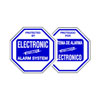Show product details for DY-102s Maxwell Alarm Warning decal: 4" x 4" (outside mount) - Spanish Version