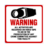 Show product details for DTV-204 Maxwell Alarm CCTV Warning Decal 4" x 4" (Outside Mount)